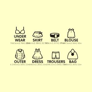 TEMU 8개 모던 자가 점착 레진 옷장 라벨 (속옷, 스커트, 벨트, 코트, 반바지 등 식별 스티커 포함) 제거 가능한 스티커, 티셔츠, 속옷 및 겨울 의류 보관에 적합