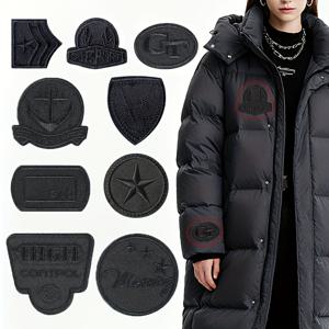 TEMU 9개 검정색 자가 점착 자수 수선 패치 세트, 2026년 다운 재킷, 의류, 가방, 모자, 선물용 이음매 없는 보이지 않는 세탁 가능한 수선 키트, 직조 아플리케, 내구성이 좋고 부착이 용이