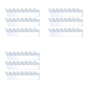 TEMU 9개 벽걸이형 아크릴 주얼리 정리함 (후크 8개 포함) | 목걸이, 팔찌, 귀걸이, 반지 등을 위한 다용도 수납, 튼튼한 플라스틱 디자인, 좁은 공간에 적합, 거실, 침실, 욕실에 완벽한 선물, 걸이형 주얼리 정리함