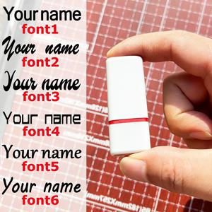 TEMU 이름을 위한 흰색 휴대용 서명 스탬프, 맞춤형 서명 스탬프, 손글씨 서명 스탬프, 신학기 학생에게 적합, 여러 번 재사용 가능, 비즈니스에 이상적, 서명에 편리함