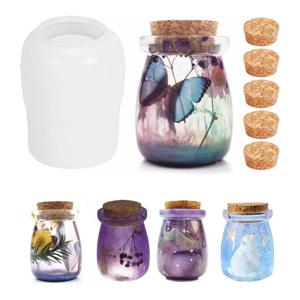 TEMU 1세트 DIY 크리스탈 수지 드롭 인 캐니스터 병 실리콘 성형 DIY 액세서리 트렌디 액세서리 핸드 크래프트