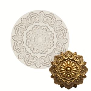 TEMU 바다 자수 실리콘 초콜릿 & 케이크 몰드 - DIY 엠보싱, 레이스, 클레이용 - 내열성, 식기세척기 안전 컵케이크, 캔디, 공예용 베이킹 몰드 - 전문가용 & 가정용