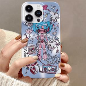 TEMU 휴대폰 케이스 - 아이폰, 최신 모델 포함 다양한 아이폰에 적합한 매력적이고 상상력 넘치는 만화 디자인 폰 커버. 생생하고 실제 같은 패턴으로 충격 방지 기능 제공, 튼튼한 내구성.