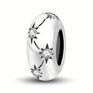 TEMU 1개 스타버스트 비즈, 925 실버 도금 비즈 핏 팔찌 반지, 여성용 주얼리 제작 추가, 생일 발렌타인데이 어버이날 선물