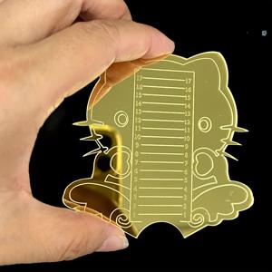 TEMU 1개 골든 네일 팁 미러, 동일한 길이 측정용 네일 핏 도구