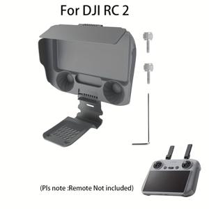 TEMU 2-in-1 DJI RC 2 선쉐이드 & 보호 커버 - DJI Mini 4 Pro/Air 3/Air 3S용, 조절 가능한 뷰잉 앵글, 원터치 잠금, Sunnylife GS389/GS394 스트랩 호환, 드론 컨트롤러 케이스, 내구성 ABS 소재, 고급형 커버, 드론 액세서리, 슬림한 디자인, 튼튼한 구조, 기술 애호가용