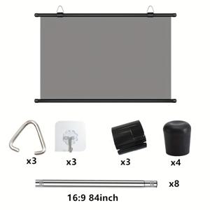 TEMU 프로젝터 스크린 - 대형 스크린 4K 디스플레이, 접이식, 휴대용, 홈 시어터용, 실내 사용 - 홈 시어터 시스템 | 선셋 디자인 | 전문가용 스크린, 프로젝터 부속품