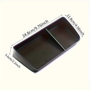 TEMU 1개 범용 차량 대시보드 수납 트레이, 내구성이 뛰어난 ABS 소재, 2019-2024년형 코롤라에 적합, 미끄럼 방지 고무 매트 포함, 자동차 내부 액세서리, 차량 수납 솔루션 | 안전한 아이템 보관 | 미끄럼 방지 고무 매트