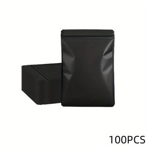 TEMU 100개, 재사용 가능한 스탠딩 파우치, 미니 버전 밀폐 방취 백, 밀폐 알루미늄 호일 백, 포장, 샘플, 보석, 립글로스, 비누, 이어폰 보관 등에 사용, 포켓 사이즈, 여행용 편리함