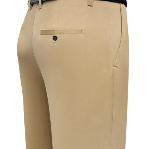 TEMU 남성용 스트레치 비즈니스 정장 바지 - 네이비 드레스 팬츠, 버튼 클로저, 레그 사무실 바지, 사계절 전문 복장용 - 부피 없는 세탁기 사용 가능 긴 바지, 회의 및 이벤트용 - 아빠와 남편에게 이상적