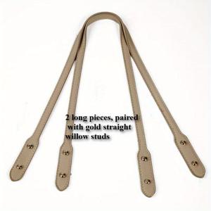 TEMU 2개 세트 합성가죽 교체용 숄더 스트랩 - DIY 가방 수리 및 지갑 제작용, 직선 리벳 디자인, 13가지 색상 (쉐이드 변형), 토트백, 메신저백, 지갑 가방 호환 - 내구성 가죽 스트랩