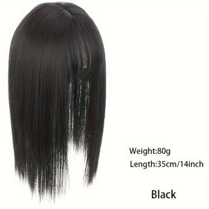 TEMU 14인치 클립인 헤어 토퍼 - 여성용 탈모 커버 대형 베이스 위글렛 (앞머리 포함) | 볼륨 & 즉각적인 밀도 증가 | 탈모/얇은 머리용 합성 헤어 피스