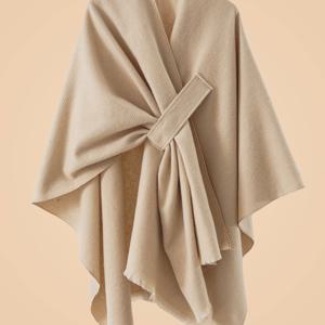 TEMU 플러스 사이즈 - 플러스 사이즈 - 여성용 오버사이즈 프론트 오픈 가디건, 가을 및 겨울 이브닝에 적합한 스타일리시하고 우아한 숄 케이프 스웨터