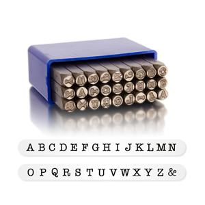 TEMU 27개/9개 메탈 스탬핑 키트, 숫자 및 문자 스탬프 세트 (A-Z, A-Z, 0-9 및 &, ? 기호), 산업용 등급 경화 탄소강, 주얼리 제작에 적합 (1/8