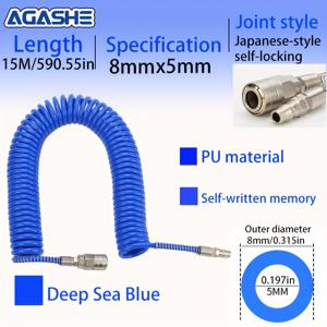 TEMU AGA 118.11/236.22/472.44/590.55/354.33 인치 공압 호스, 효율적인 공기 PU 스프링 트라케아, 고전압 스케일링 나선형 파이프의 공압 도구 및 장비에 적합, 가정용, 팽창 및 내구성 있는 스프링 튜브 선택