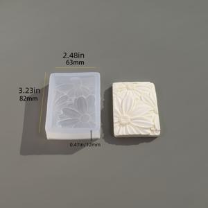 TEMU 엠보싱 황금꽃 펜던트 양초 실리콘 몰드 (아로마테라피 석고 레진 펜던트용), 양초 제작에 적합하며 비누 몰드 및 디퓨저 스톤 펜던트로도 사용 가능