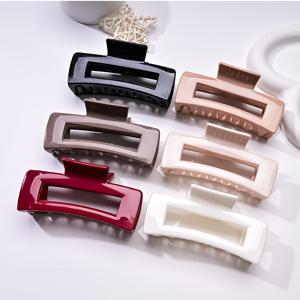 TEMU 6개입 부드러운 실리콘 헤어 클로 클립, 유연하고 안정적인 그립, 강력한 고정 턱 클립, 가는 머리 또는 곱슬머리에 적합