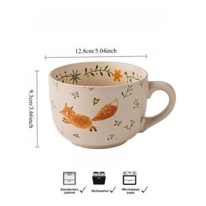 TEMU 1개 세라믹 커피 머그, 크리에이티브 대용량 770ml 오트밀 컵, 세라믹 아침 식사 컵, 대용량 요거트 볼, 샐러드 볼, 디저트 볼, 수프 볼