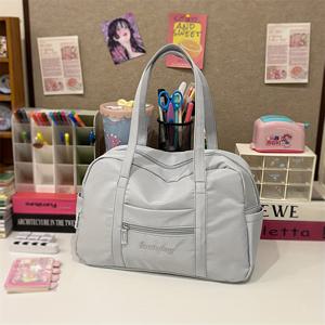 TEMU 소형 나일론 휴대용 대용량 캐주얼 한 시리즈 피트니스 가방 여행 가방 새로운 스타일 지퍼 숄더백 특수 가방