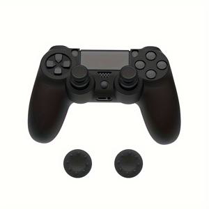 TEMU 소니 듀얼쇼크 4 PS4 프로 슬림용 보호 스킨 케이스 게임패드 고무 쉘 스킨 + 엄지끈 그립캡 2개