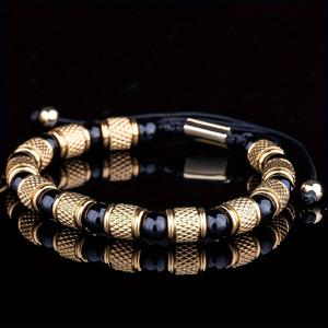 TEMU 로얄 참 남성용 팔찌 304 스테인리스 스틸 커플 타이거아이 핸드메이드 주얼리 선물