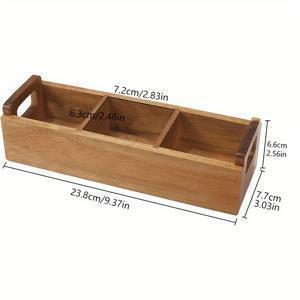 TEMU 원목 커피 보관함, 사탕 정리함, 스낵 바구니, 데스크탑 용품 정리함, 향신료 보관 용기