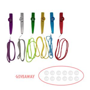 TEMU 성인용 알루미늄 카주 세트 - 카주 세트 - 모든 연령대에 적합한 완벽한 파티 & 선물 악기 - 6가지 생생한 색상: 레드, 그린, 퍼플, 실버, 골든, 블루 포함