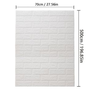 TEMU 27.56 x 196.85인치 3D 입체 벽돌 패턴 XPE 벽지 (3mm 두께) - 거실, 침실, 식당 배경 벽용 폼 접착 스티커, 임팩트 벽지