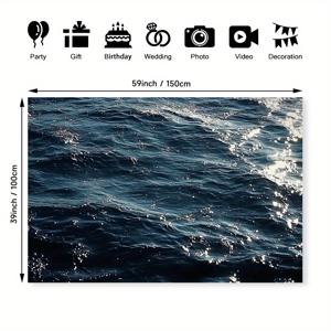 TEMU 1개의 바다 파도 태피스트리, 폴리에스터 100% 짜임 벽걸이, 75gsm 경량 장식, 횡방향, 전기 불필요, 집, 정원, 결혼식, 생일, 기념일 장식에 완벽합니다.