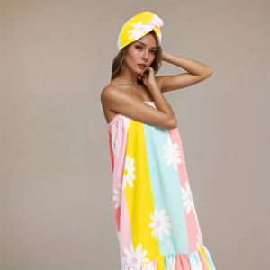 TEMU 여성용 목욕 스커트 및 헤어 랩 세트 - 부드럽고 흡수력, 빠른 건조 스파 랩, 신축성 및 후크 앤 루프 패스너 클로저, 집, 스파, 여행용 편안한 샤워 타월 드레스