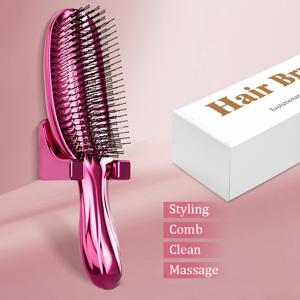 TEMU 1개 미용 빗 염색 빗, 인체공학적 손잡이, 컬링 빗, 빗질 빗, 정전기 방지 빗, 스타일링 빗, 미용 소파 및 가정용, 골드, 블랙, 핑크