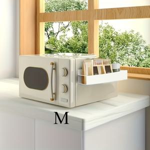 TEMU 1개/2개 자석 사이드 스토리지 랙 세트, 냉장고 및 세탁기 옆면에 적합, 드릴링 설치 필요 없음, 양념 정리 및 보관 바구니, 벽걸이형 스토리지 랙, 금속 재질, 실용적인 랙(흰색과 검정색)