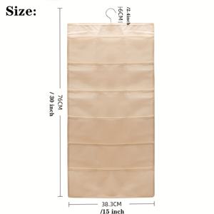 TEMU 어린이를 위한 30포켓 걸이형 수납 가방, 아기 잠옷, 속옷, 양말 및 추가품을 위한 양면 벽걸이형 정리함