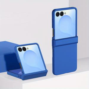 TEMU 삼성 갤럭시 Z 플립 7G용 PC 캔디 컬러 힌지 풀커버 폰 케이스