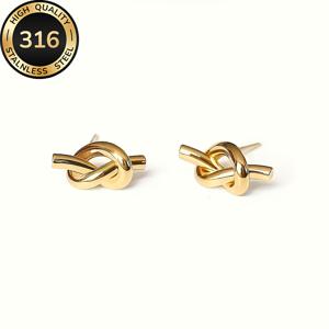 TEMU 고품질 스테인리스 스틸 골든 스터드 귀걸이, 저자극성, 변색 방지, 편안하고 다용도, 심플하고 우아한 디자인, 데일리웨어나 파티용 여성 패션 귀걸이, 주얼리 액세서리, 여성에게 완벽한 선물