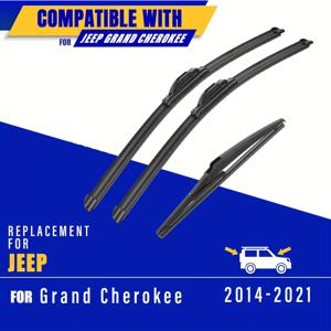 TEMU 2014-2021 Jeep Grand용 와이퍼 3개 세트, 원본 장착형 윈드실드 와이퍼 블레이드 - 22