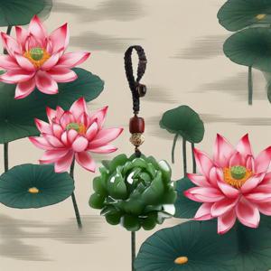 TEMU 커플용 연꽃 모양 키체인 펜던트 - 우아한 꽃무늬 디자인의 행운을 부르는 차량 키체인, 결혼/기념일 선물, 여성/남성용 중국 풍요 가방 펜던트, 내구성 있는 열쇠 또는 가방 체인