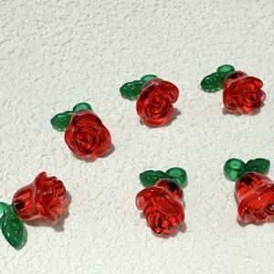 TEMU 10개입 19mm*15mm 신형 아크릴 DIY 3D 장미 펜던트 (걸이 고리 포함), 휴대폰, 귀걸이, 가방, 키링 장식용 다양한 액세서리 부품