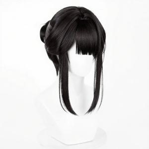 TEMU 누구에게나 어울리는 여성용 가발, 중국 스타일 묶음 헤어와 타이거 클립, 데일리 파티, 할로윈, 크리스마스, 휴일 드레스업용 풀헤드 가발