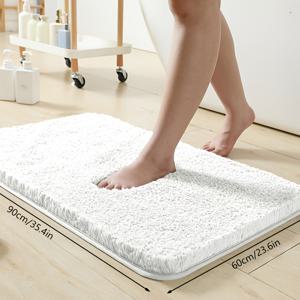 TEMU 1개 플러피 욕실 미끄럼 방지 매트, 슈퍼 흡수 메모리폼 욕실 매트, 크리스마스와 할로윈 선물용 초소프트 장식용 바닥 및 도어 매트, 욕실 액세서리, 주방 러그, 세탁실, 침실, 샤워실, 실내 매트, 욕실 카펫, 홈 데코, 99가지 이상적인 휴일 선물에 적합