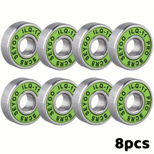 TEMU 8개 세트 ILQ-11 고속 베어링 608RS, 스케이트보드, 롱보드, 인라인 롤러스케이트, 아이스스케이트용 저소음 베어링