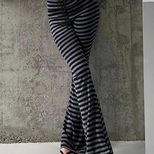 TEMU 세련된 여성용 디지털 프린트 , 편안하고 다재다능한 니트 아우터, 하이웨이스트, 힙업, 약간 플레어 팬츠 디자인