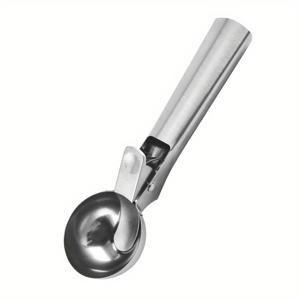 TEMU 스테인리스 스틸 스크루프 트리거 포함 - 반죽 및 과일용 현대적인 도구, 재사용 및 세척 가능, 파티, 결혼식, 레스토랑 및 가정 주방에 적합, 필수 주방 가제트, 스크루프