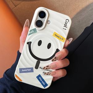 TEMU Joyful Black Label 마그네틱 무선 충전 낙하 방지 에어백, 아이폰 17/17 Pro Max/17 AIR/16/15/14/13/12/11 폰 케이스에 적합한 컴팩트한 크리스마스 선물, 충격 흡수, 미끄럼 방지, 편리함, 트렌디한 새로운 디자인, 에어 쿠션 보호 소프트