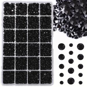 TEMU 24슬롯 플랫백 레진 라인스톤, 24색 2/3/4/5/6mm 네일 키트, DIY 주얼리 액세서리, 화려한 DIY 공예, 의류, 컵, 신발, 패브릭, 네일 아트용