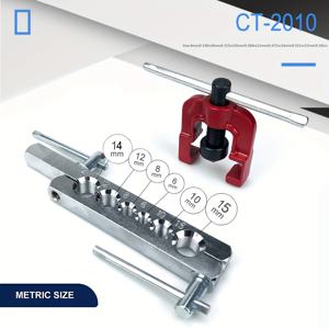 TEMU 2개 세트 쉬운 튜브 플레어링 도구, 45도 이심 플레어 디자인, 6-15mm 메트릭 사이즈 커버, 냉동 공정 수리에 이상적, 간편하고 효율적인 작동으로 유지보수 용이