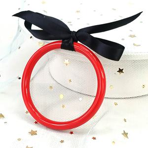 TEMU 9mm 두께 젤리 팔찌, 리본 장식 소프트 실리콘 젤리 팔찌, 여성 패션 팔찌, 스택 가능, 데일리 및 파티 행사용 패션 추가