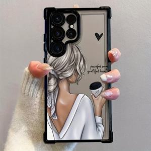 TEMU 스타일리시 어반걸 휴대폰 케이스, 삼성 갤럭시 S26/S25/S24/S23/S22/S21/S20 엣지 FE 울트라 플러스용 - A06, A16, A26, A36, A05, A15, A25, A35, A55, A14, A24, A34, A54, A13, A23, A33, A53, A73 - 낙하 방지 투명 소프트 후면 커버