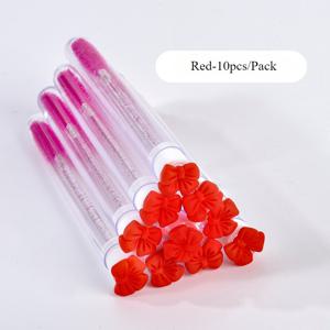 TEMU 보우형 마스카라 튜브 브러쉬 세트 10개 + 보호 케이스 - 메이크업 브러쉬, 눈썹 브러쉬, 속눈썹 브러쉬, 속눈썹 빗, 실리콘 브러쉬, 실린더 브러쉬, 마스카라 브러쉬, 속눈썹 빗, 스풀리 브러쉬, 속눈썹 연장 도구, 웨딩 크리스마스 선물, 뷰티 필수품,우아한 디자인,합성 브러시,고품질 도구,뷰티 애호가