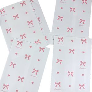 TEMU 40/70개 핑크 하트 리본 선물 가방 스티커 포함 - 귀여운 핑크 하트 리본 & 리본 액센트 종이 가방, 생일, 크리스마스, 보석 보관, DIY 포장, 소형 카드 & 저널용 - 대용량 패키지 (40개 또는 70개)